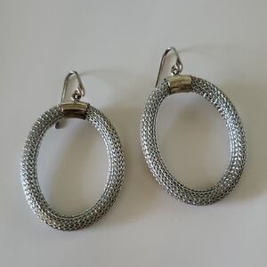 Dazzling Italian YGI 925 Silver Viking Knit Earrings